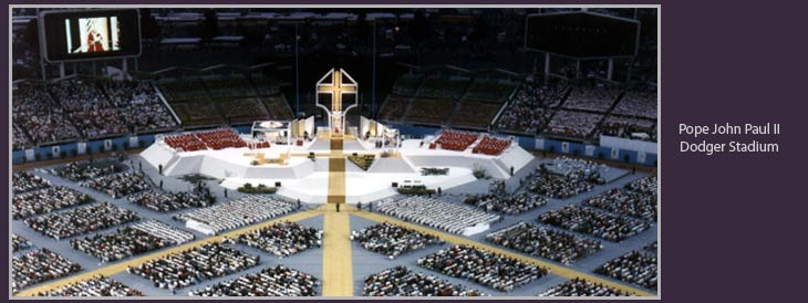 Pope John Paul II at Dodger Stadium